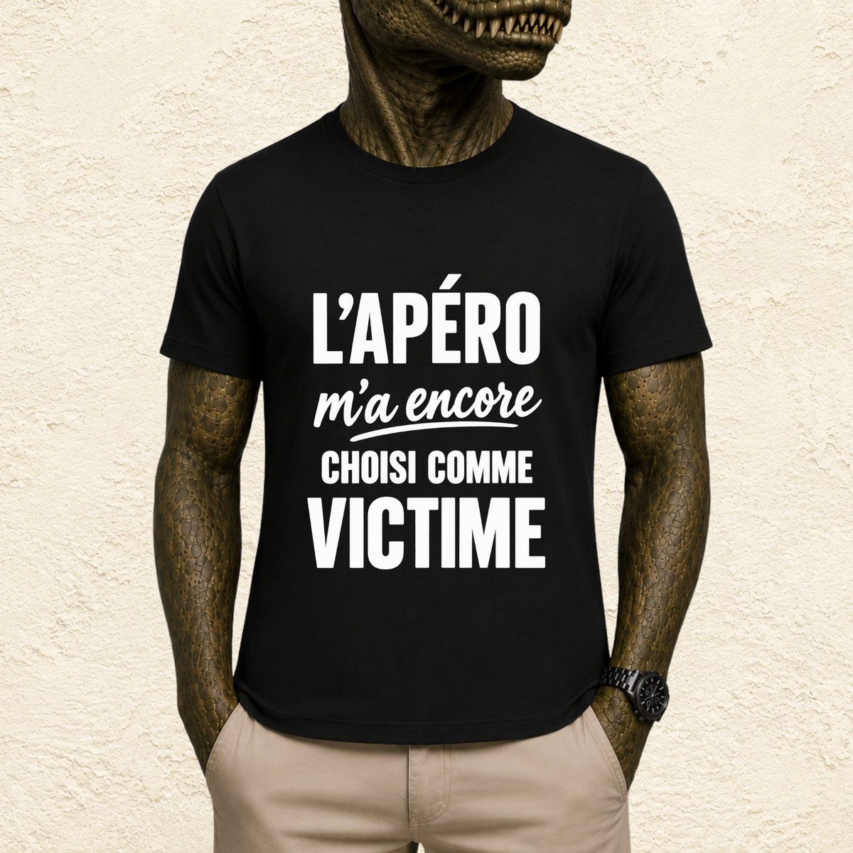 T-shirt Homme « L'apéro m'a encore choisi comme victime »