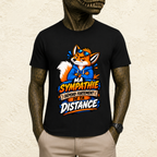 T-shirt Homme illustré « Ma sympathie dépend fortement de ta distance »
