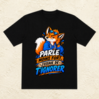 T-shirt Homme illustré « Parle moins fort, j'essaie de t'ignorer »