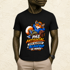T-shirt Homme illustré « Pas antisocial, juste allergique à beaucoup de monde »