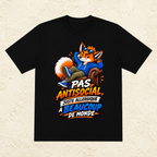 T-shirt Homme illustré « Pas antisocial, juste allergique à beaucoup de monde »
