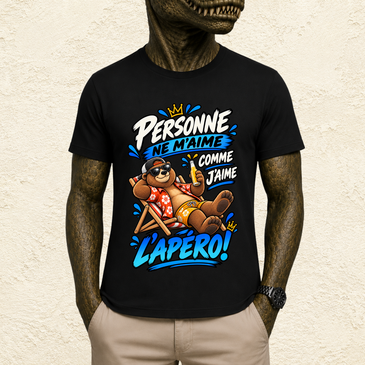 T-shirt Homme « Personne ne m'aime comme j'aime l'apéro ! »