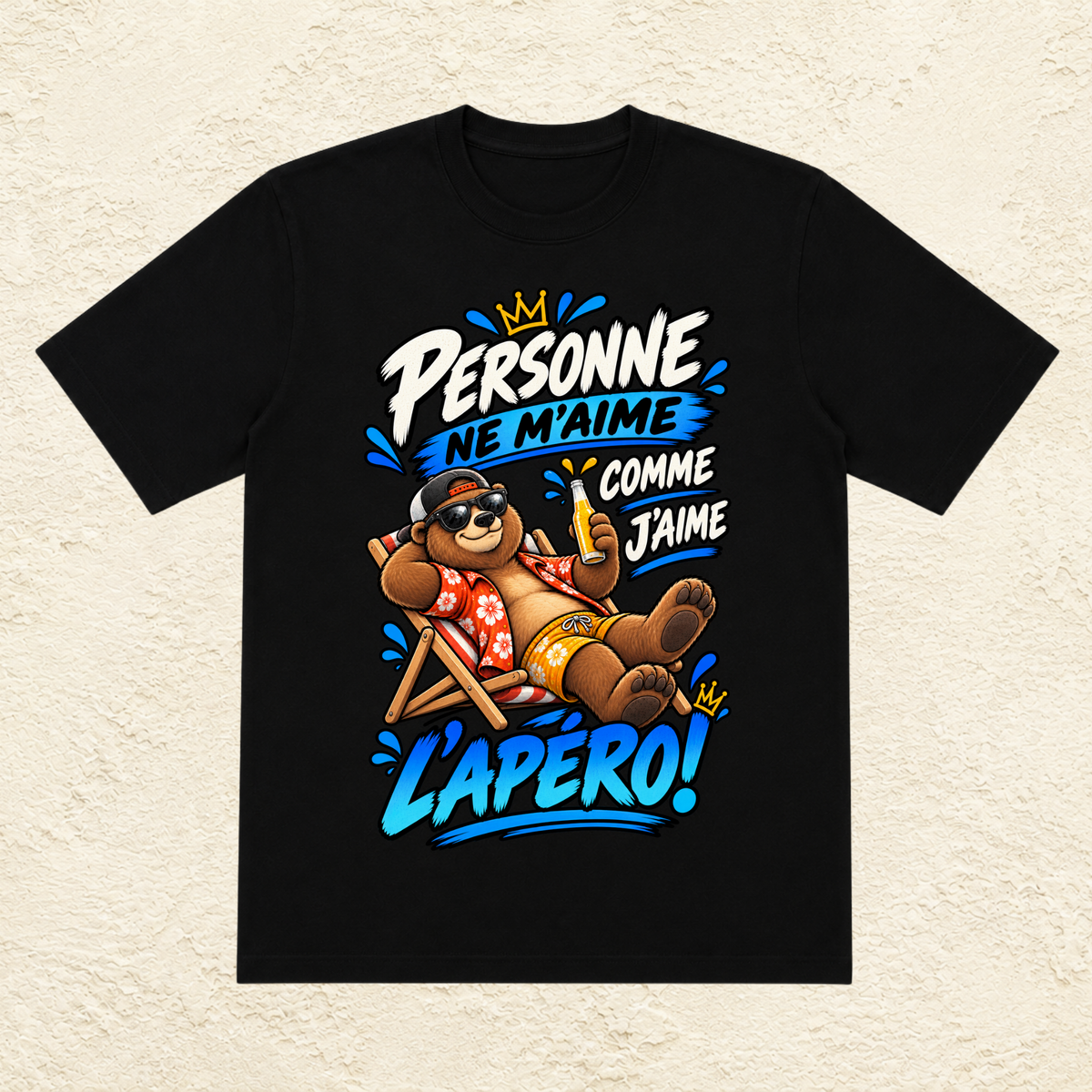 T-shirt Homme « Personne ne m'aime comme j'aime l'apéro ! »
