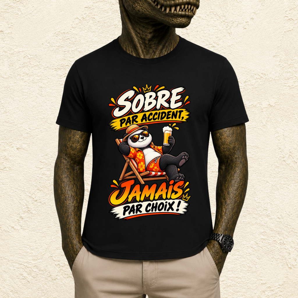 T-shirt Homme « Sobre par accident, jamais par choix ! »