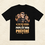 T-shirt Homme illustré « De tous mes surnoms, Papa est mon préféré »