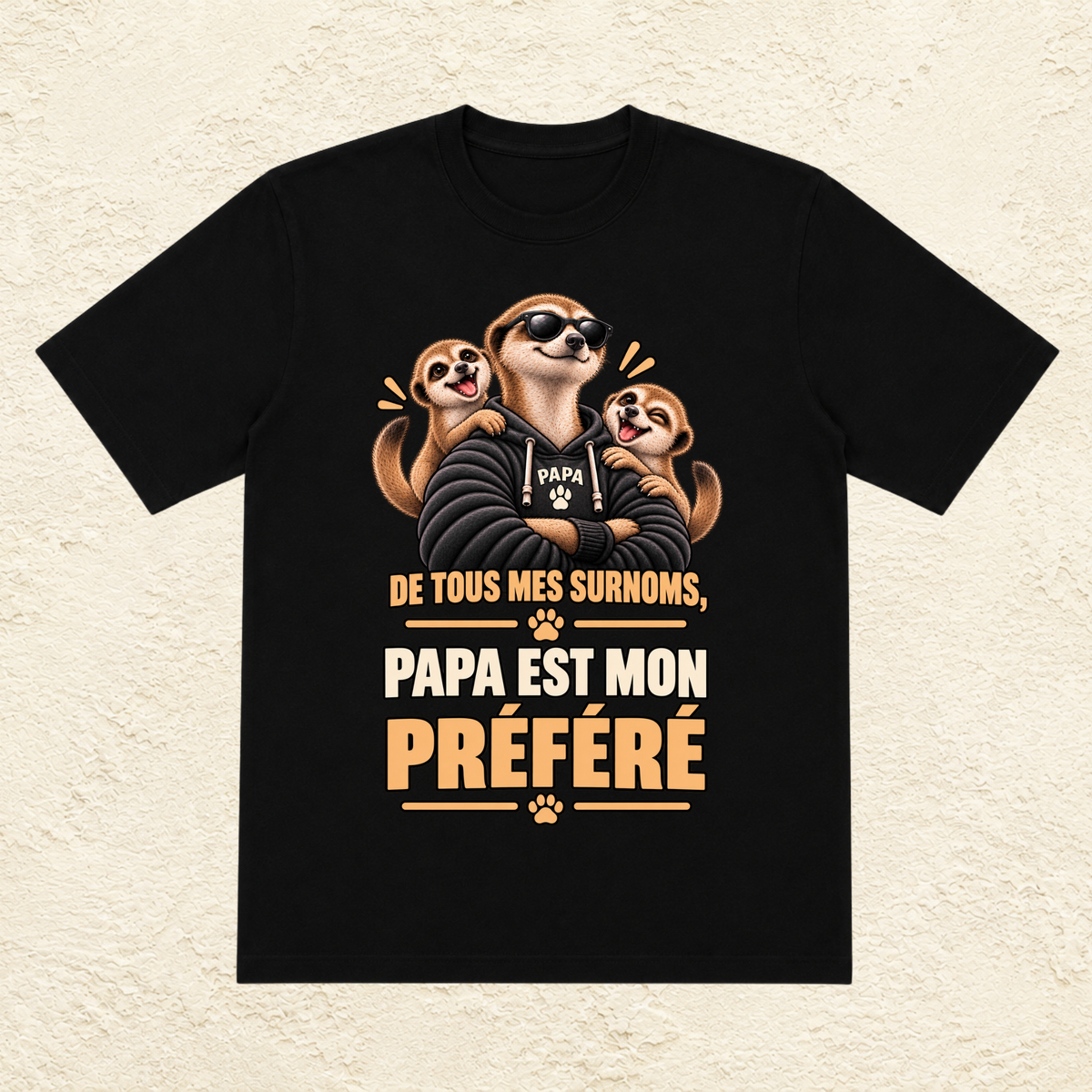 T-shirt Homme illustré « De tous mes surnoms, Papa est mon préféré »
