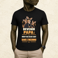 T-shirt Homme illustré « Devenir papa, mon plus beau saut dans l'inconnu »
