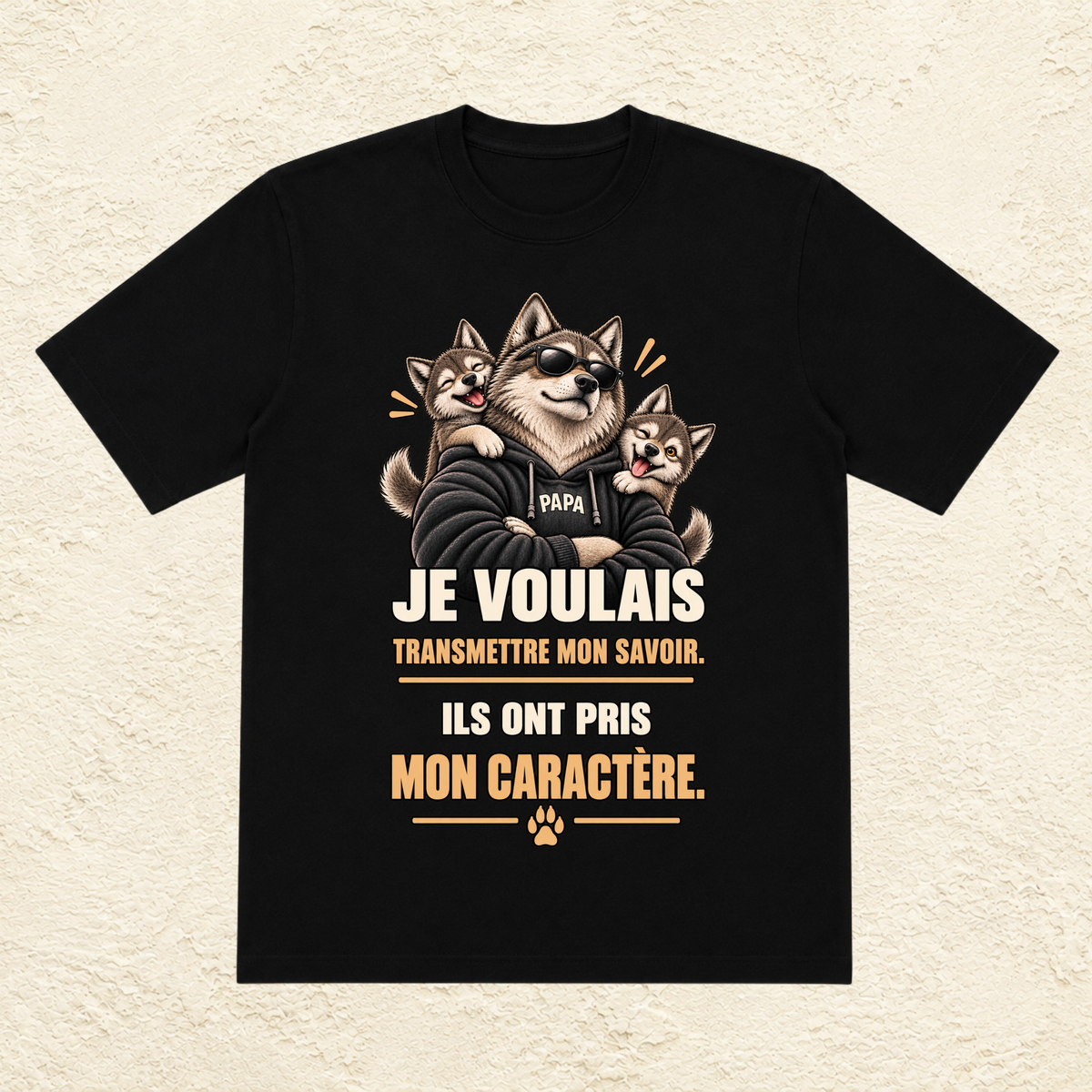 T-shirt Homme illustré « Je voulais transmettre mon savoir. Ils ont pris mon caractère. »