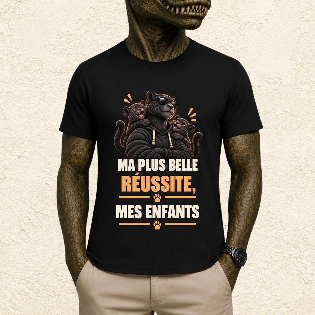T-shirt Homme illustré « Ma plus belle réussite, mes enfants »