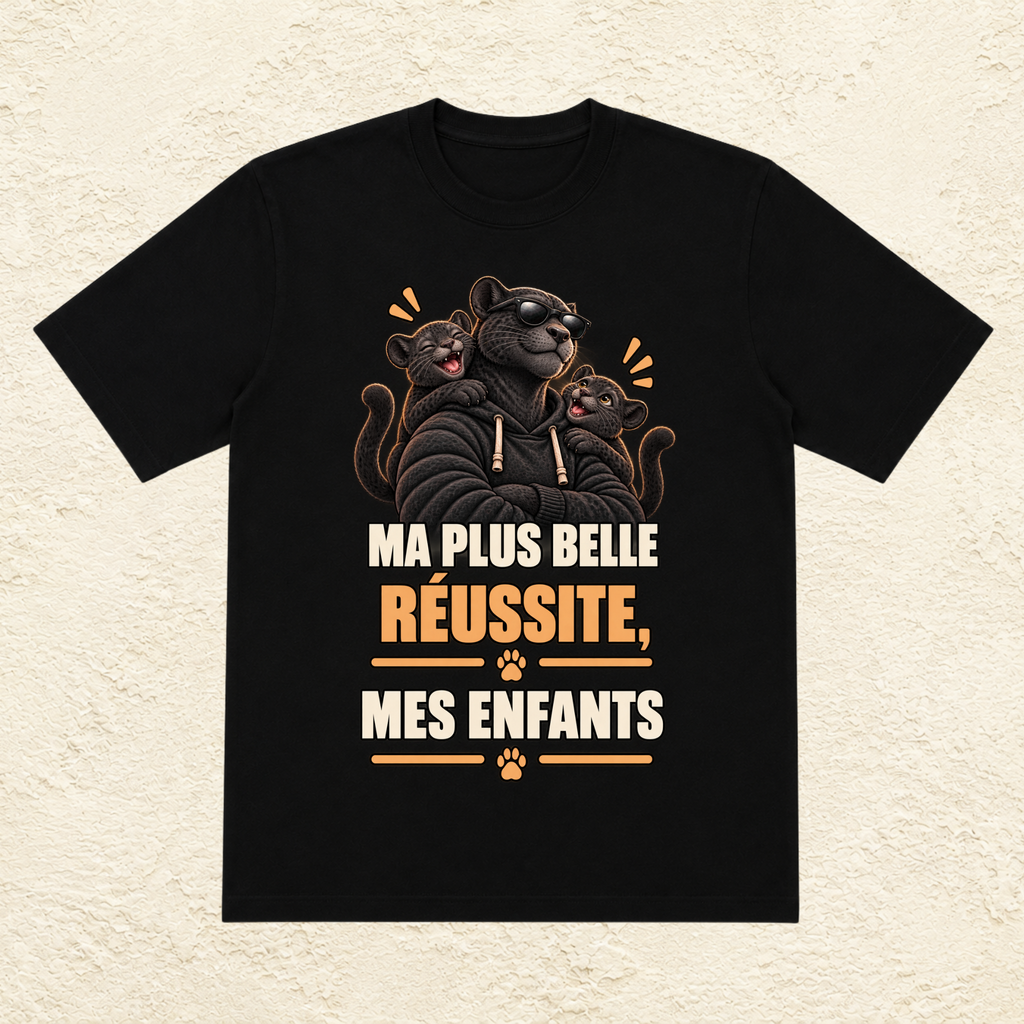 T-shirt Homme illustré « Ma plus belle réussite, mes enfants »