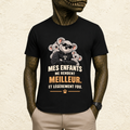 T-shirt Homme illustré « Mes enfants me rendent meilleur, et légèrement fou ! »