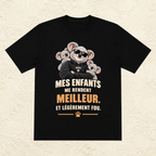 T-shirt Homme illustré « Mes enfants me rendent meilleur, et légèrement fou ! »