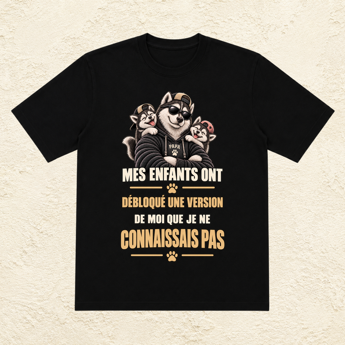 T-shirt Homme illustré « Mes enfants ont débloqué une version de moi que je ne connaissais pas »