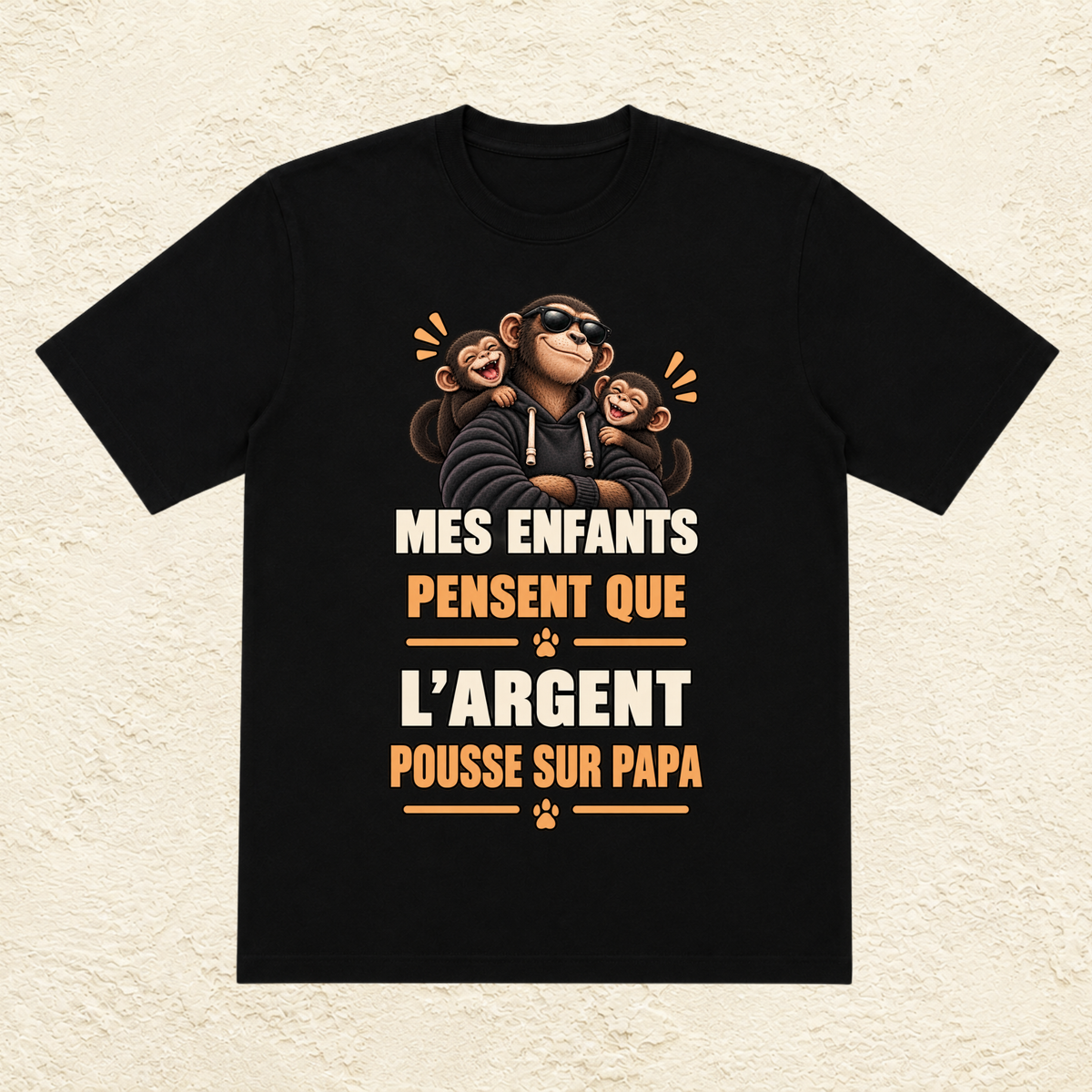 T-shirt Homme illustré « Mes enfants pensent que l'argent pousse sur Papa »