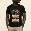 T-shirt Homme illustré « Mon niveau de patience dépend du niveau sonore »