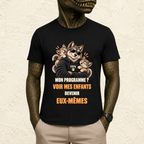 T-shirt Homme illustré « Mon programme ? Voir mes enfants devenir eux-mêmes »