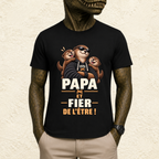 T-shirt Homme illustré « Papa et fier de l'être ! »