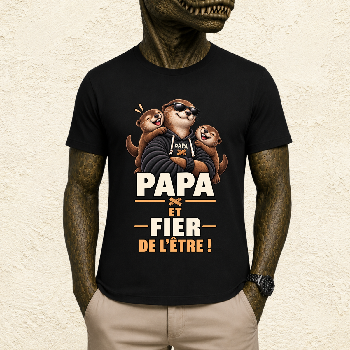 T-shirt Homme illustré « Papa et fier de l'être ! »