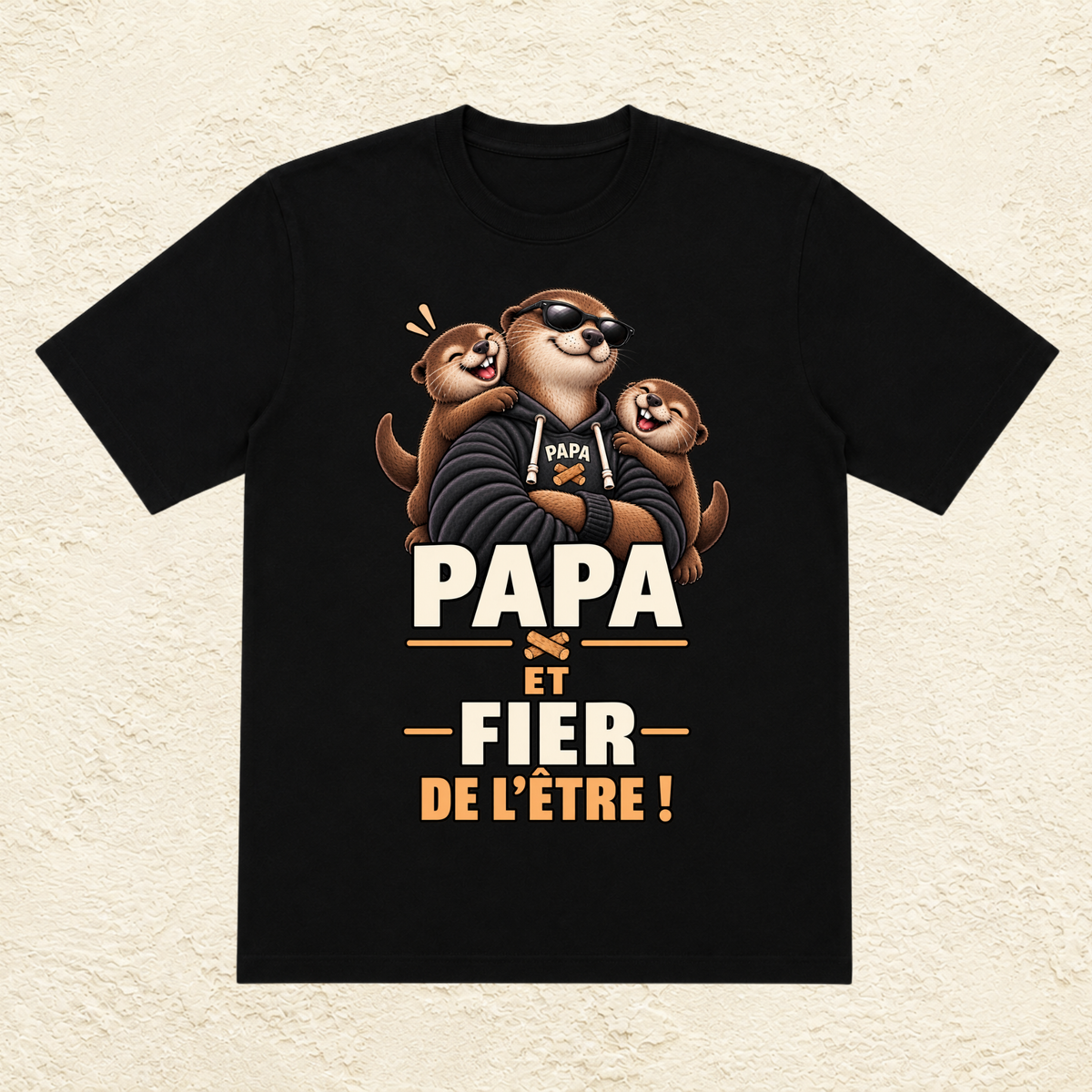 T-shirt Homme illustré « Papa et fier de l'être ! »