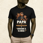 T-shirt Homme illustré « Papa Fournisseur officiel de "Demande à ta mère !" »