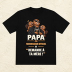 T-shirt Homme illustré « Papa Fournisseur officiel de "Demande à ta mère !" »