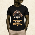 T-shirt Homme illustré « Papa : Responsable légal du joyeux bordel »