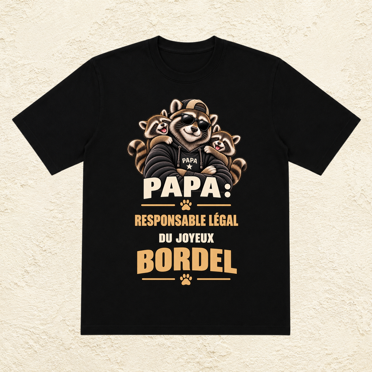 T-shirt Homme illustré « Papa : Responsable légal du joyeux bordel »