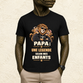 T-shirt Homme illustré « Papa : Une légende selon mes enfants »