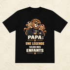 T-shirt Homme illustré « Papa : Une légende selon mes enfants »