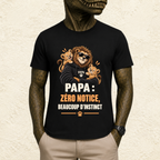 T-shirt Homme illustré « Papa : Zéro notice, beaucoup d'instinct »