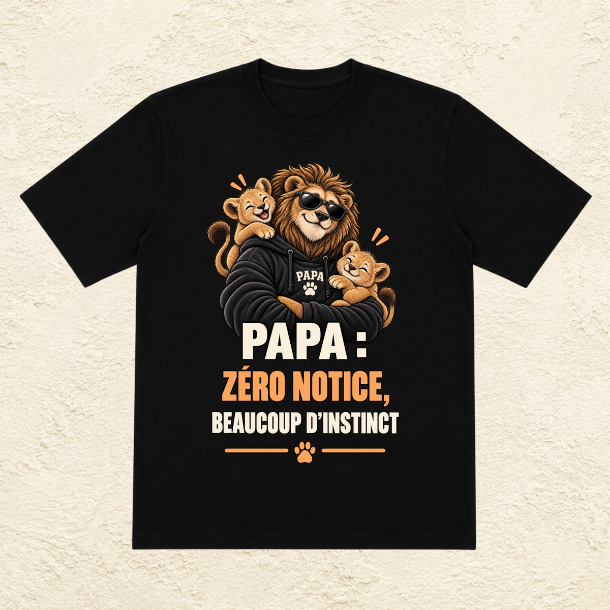 T-shirt Homme illustré « Papa : Zéro notice, beaucoup d'instinct »