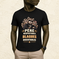 T-shirt Homme illustré « Père respectable, blagues discutables »