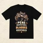 T-shirt Homme illustré « Père respectable, blagues discutables »