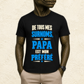 T-shirt Homme texte « De tous mes surnoms, Papa est mon préféré »