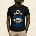 T-shirt Homme texte « J'ai demandé une grasse matinée à mes enfants, ils se sont marrés... »