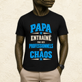 T-shirt Homme texte « Papa entraîné par des professionnels du chaos »