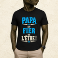 T-shirt Homme texte « Papa et fier de l'être ! »