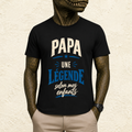 T-shirt Homme texte « Papa : Une légende selon mes enfants »
