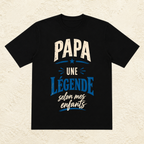 T-shirt Homme texte « Papa : Une légende selon mes enfants »
