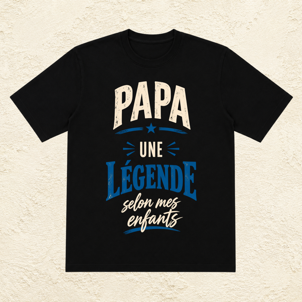 T-shirt Homme texte « Papa : Une légende selon mes enfants »