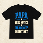 T-shirt Homme texte « Papa : Zéro notice, beaucoup d'instinct »