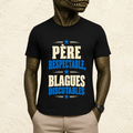 T-shirt Homme texte « Père respectable, blagues discutables »