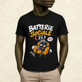 T-shirt Unisexe « Batterie sociale : 1% »