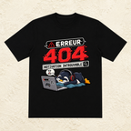 T-shirt Unisexe « Erreur 404 : Motivation introuvable - Pingouin »