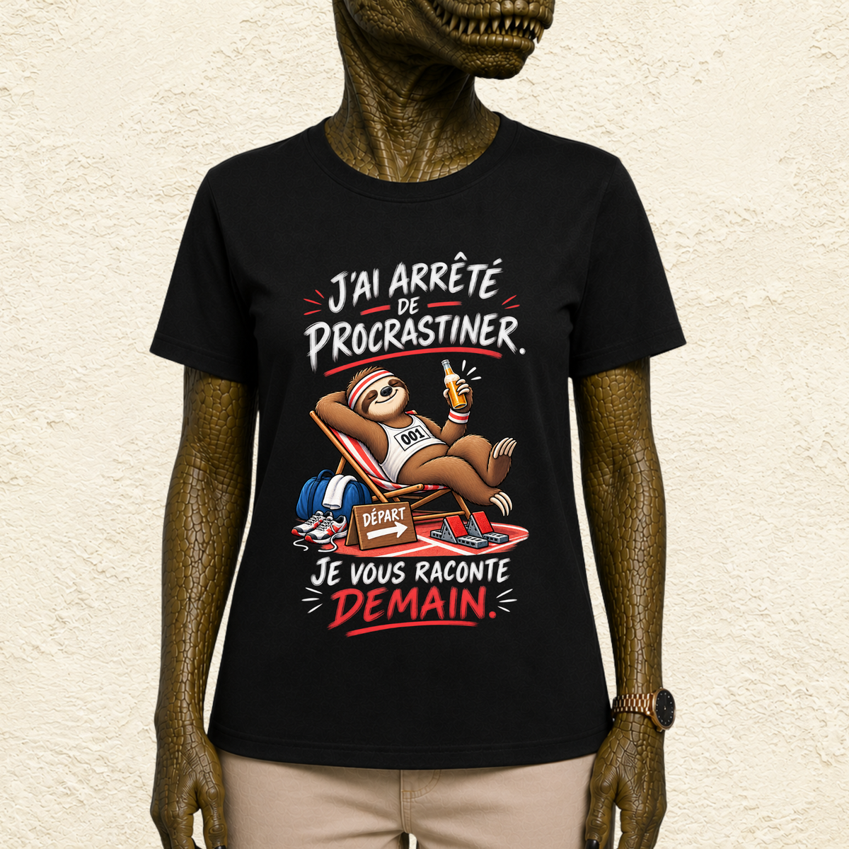 T-shirt Unisexe « J'ai arrêté de procrastiner, je vous raconte demain »