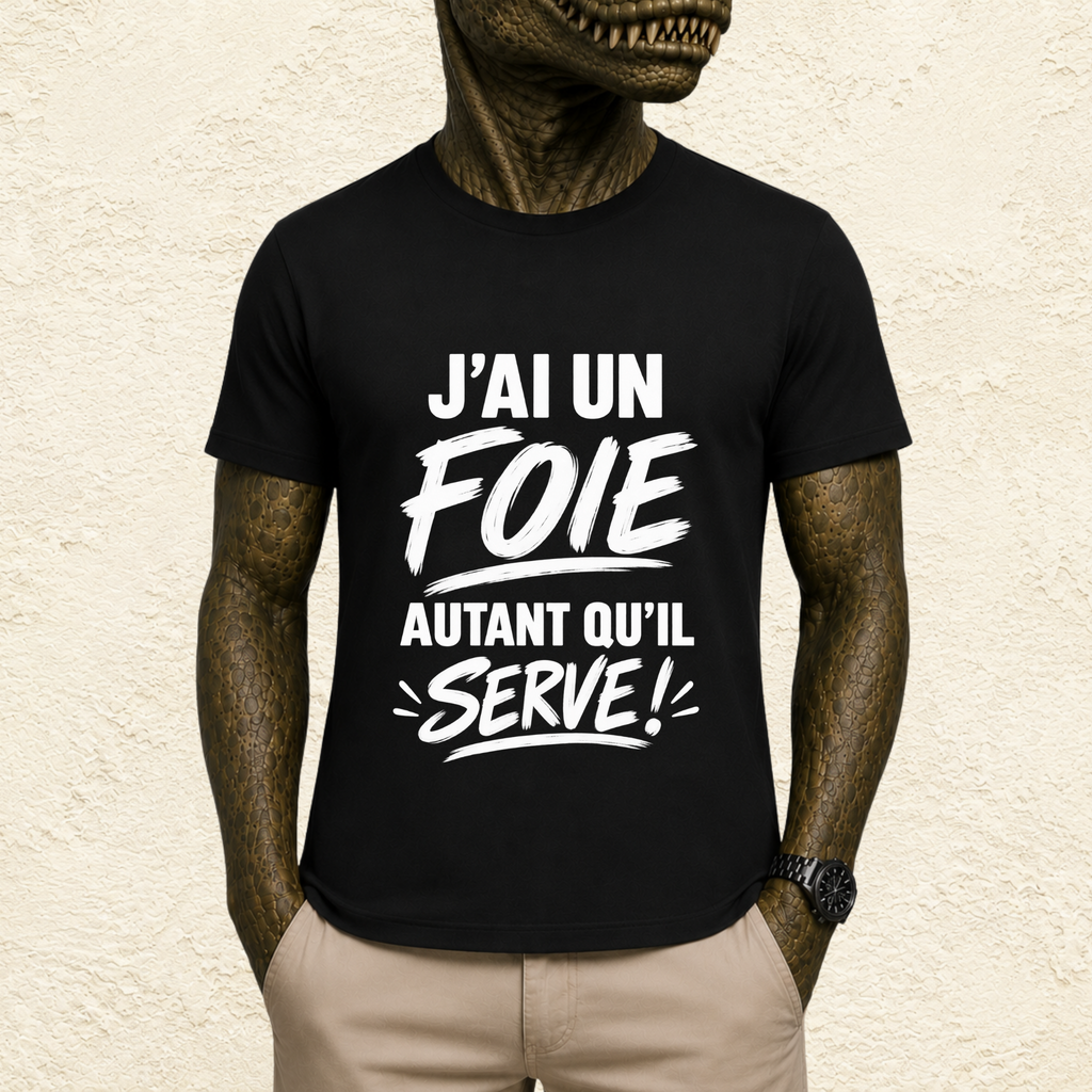 T-shirt Unisexe « J'ai un foie, autant qu'il serve ! »