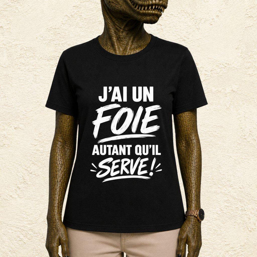 T-shirt Unisexe « J'ai un foie, autant qu'il serve ! »