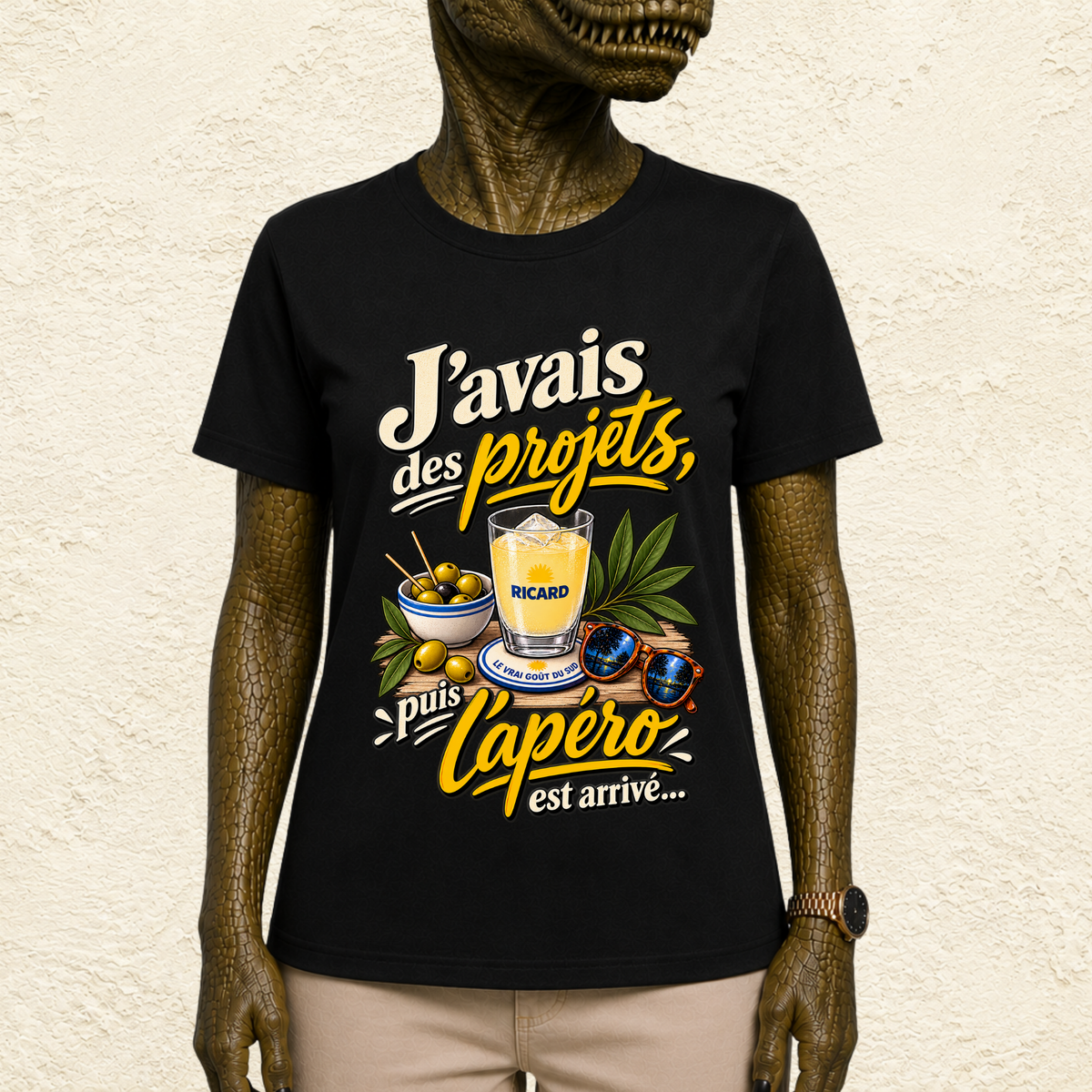 T-shirt Unisexe « J'avais des projets, puis l'apéro est arrivé »