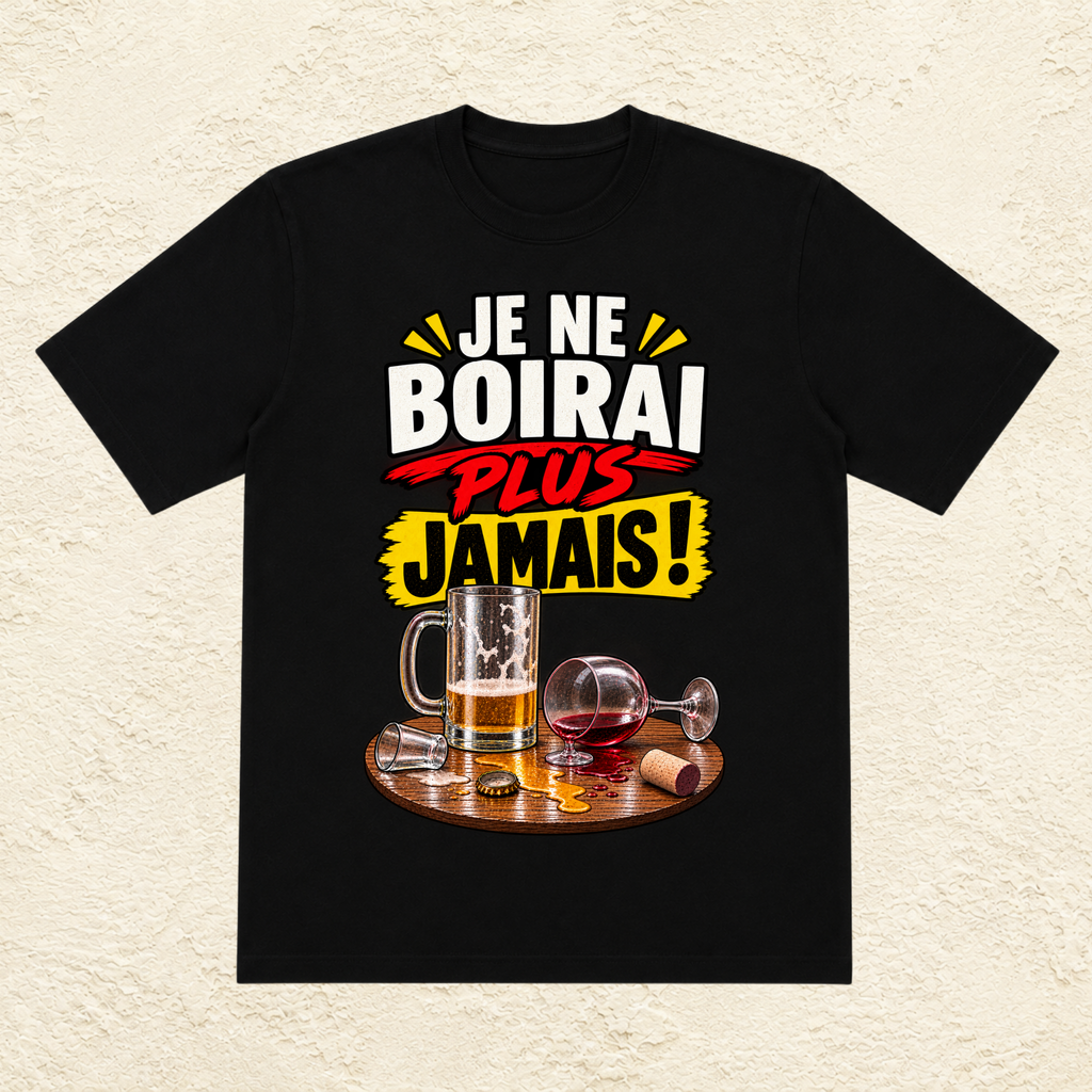 T-shirt Unisexe « Je ne boirai plus jamais ! »