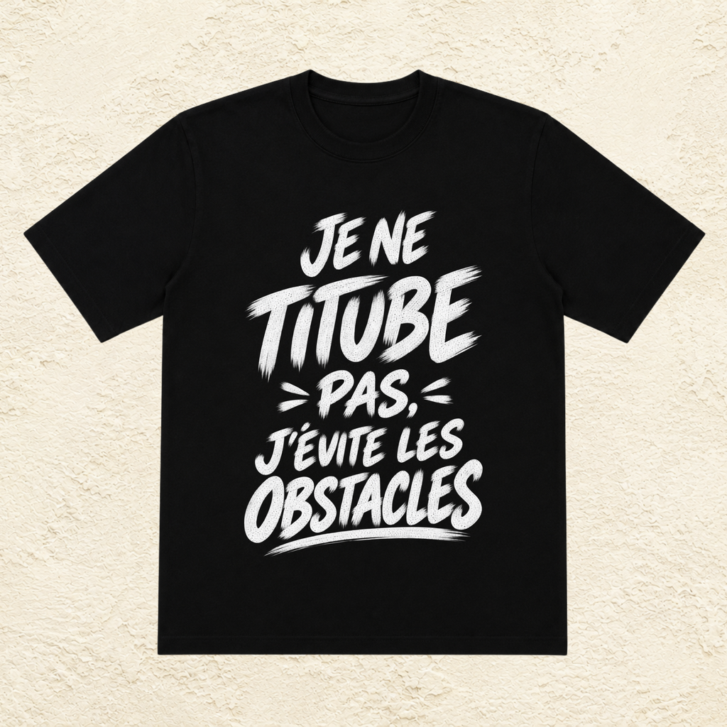 T-shirt Unisexe « Je ne titube pas, j'évite les obstacles »